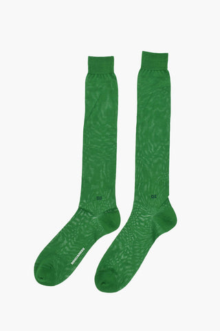 Solid Color Cotton Blend Long Socks