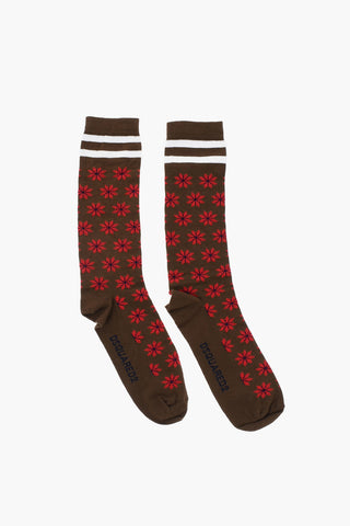 Patterned Cotton Blend Long Socks