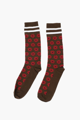 Patterned Cotton Blend Long Socks