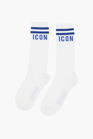 ICON Ribbed Long Socks with Contrasting Details