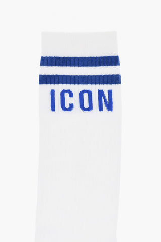 ICON Ribbed Long Socks with Contrasting Details