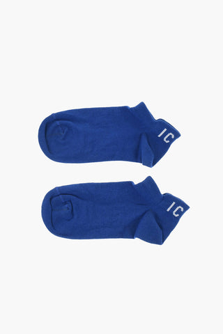 ICON Solid Color No Show Socks with Contrasting Logo