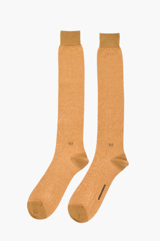 Solid Color Cotton Blend Long Socks