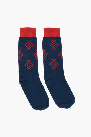 Lange Baumwollsocken Mit Kontrastdetails