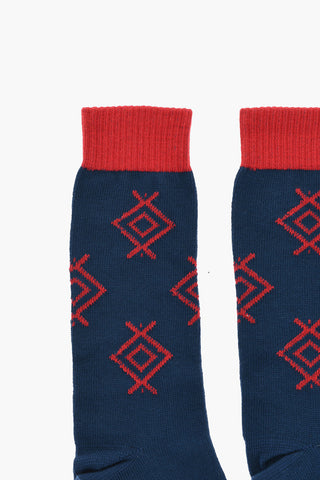 Lange Baumwollsocken Mit Kontrastdetails