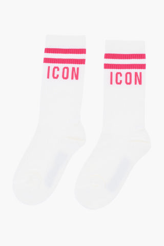 ICON Ribbed Mid-Crew Socks with Contrasting Details