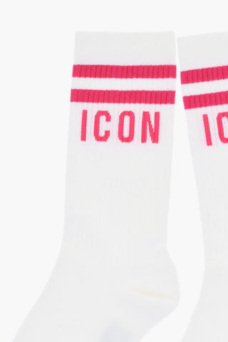 ICON Ribbed Mid-Crew Socks with Contrasting Details