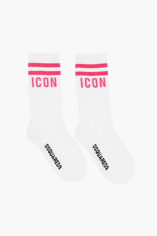 ICON Ribbed Mid-Crew Socks with Contrasting Details