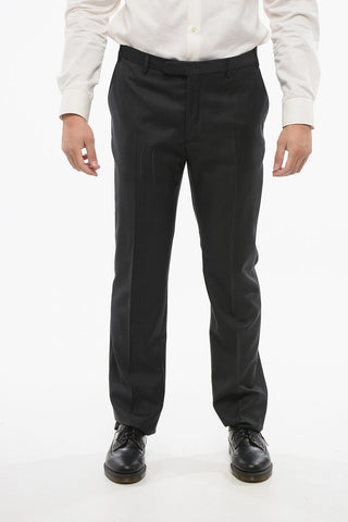 Cool Wool Suit with Glen Plaid Motif