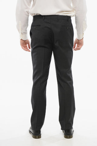 Cool Wool Suit with Glen Plaid Motif