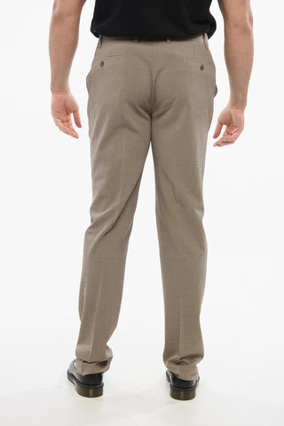Pantaloni in Cotone on Motivo a Micro Quadri