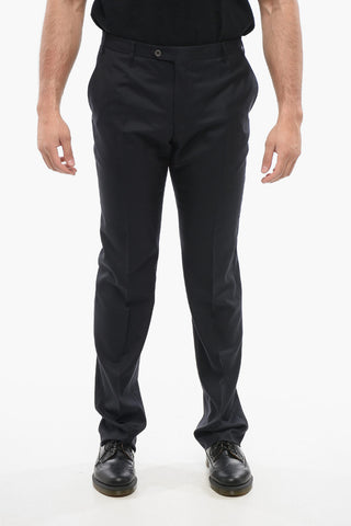 Virign Wool Pants with Welt Pockets