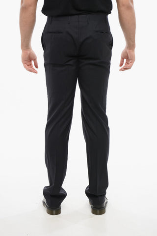 Virign Wool Pants with Welt Pockets