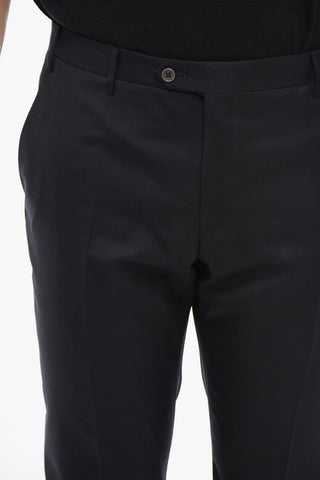 Virign Wool Pants with Welt Pockets