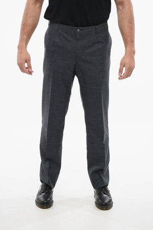 Unlined Linen-Blend Trousers with Belt Loops