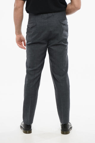 Ungefütterte Hose aus Leinenmischung mit Gürtelschlaufen