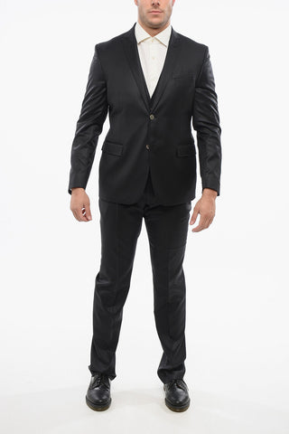 Cool Wool Suit with Peak Lapel