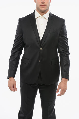 Cool Wool Suit with Peak Lapel