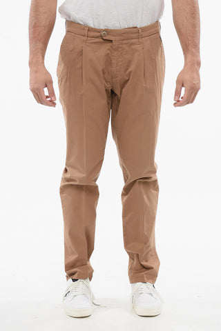 ID Stretch Cotton Chino Trousers with Belt Loops