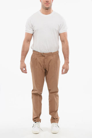 ID Stretch Cotton Chino Trousers with Belt Loops