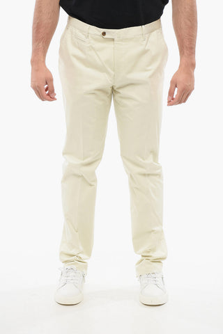 Pantaloni in Cotone Elasticizzato con Tasche a Zip