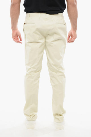Pantaloni in Cotone Elasticizzato con Tasche a Zip
