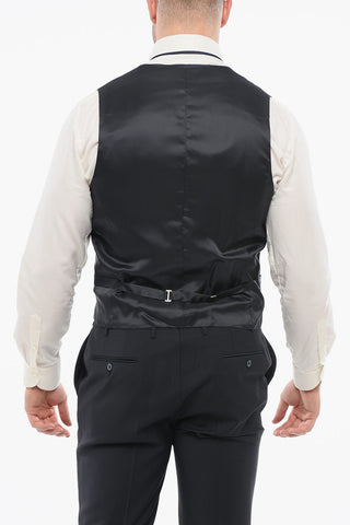 CODE Abito Tre Pezzi in Lana Vergine con Dettagli Satin