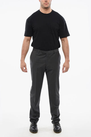 Virgin Wool REFINED Pants with Hidden Clousure