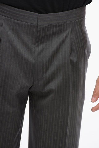 CC BROTHERS Pantaloni Gessati in Lana Vergine