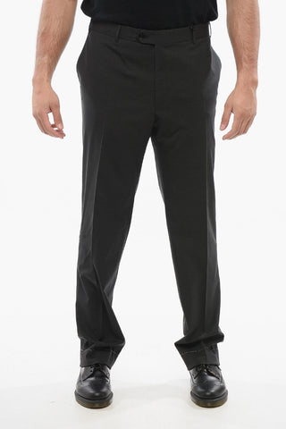 Pantaloni in Lana Vergine con Passanti