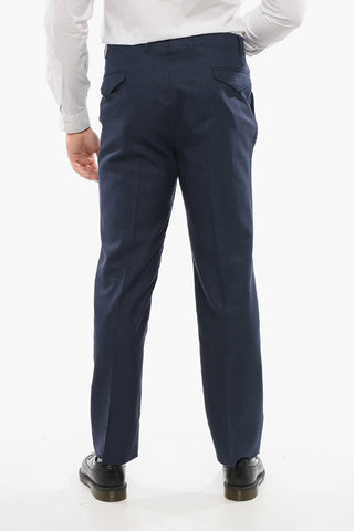 Unlined Linen-Blend Trousers with Belt Loops