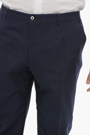Ungefütterte Hose aus Leinenmischung mit Gürtelschlaufen