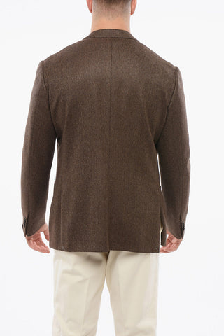 Blazer Motivo Herringbone con Tasche a Toppa