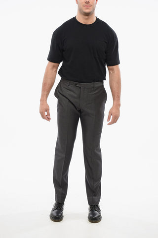 Cool Wool Pants with Striped Motif