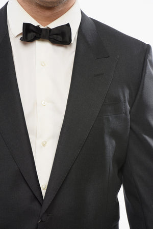 Virgin Wool Tailcoat Blazer with Peak Lapels