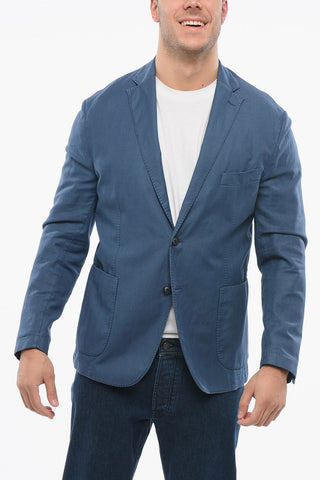 CC COLLECTION Blazer Monopetto In Cotone on tasche A Toppa
