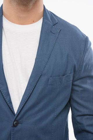 CC COLLECTION Blazer Monopetto In Cotone on tasche A Toppa