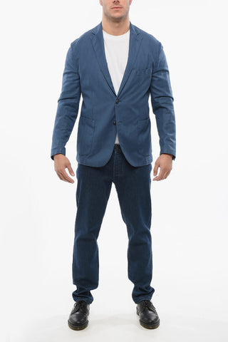 CC COLLECTION Blazer Monopetto In Cotone on tasche A Toppa