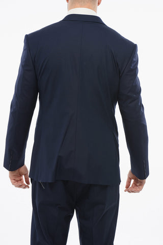 CODE Virgin Wool 3 Piece Suit With Peak Lapel