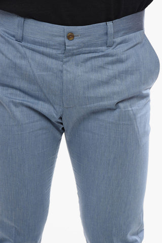 ID Pure Cotton Chinos Pants with Belt Loops