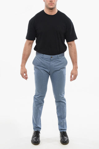 ID Pure Cotton Chinos Pants with Belt Loops