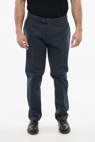Pantaloni Chino in Cotone Testurizzato