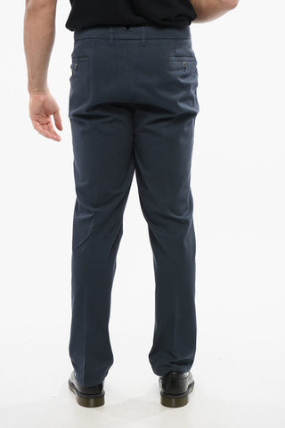 Pantaloni Chino in Cotone Testurizzato
