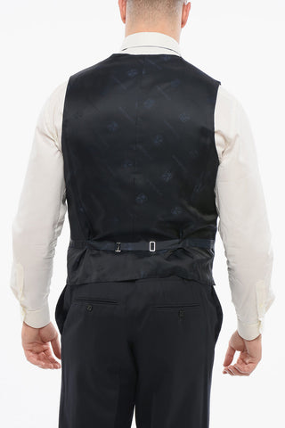 Silk Satin Vest with Slit Pocket