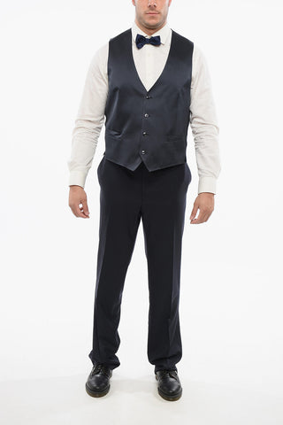 Silk Satin Vest with Slit Pocket