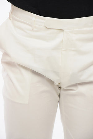 Pantaloni REFINED in Cotone con Abbottonatura Nascosta