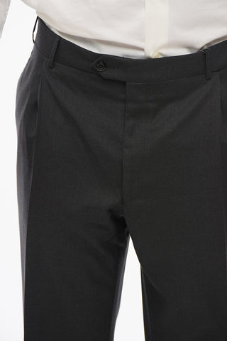 Virgin Wool MANTUA Pants with Concealed Closure