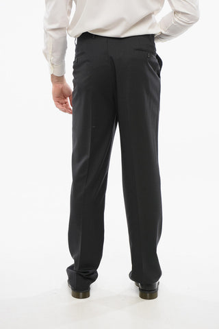 Virgin Wool MANTUA Pants with Concealed Closure