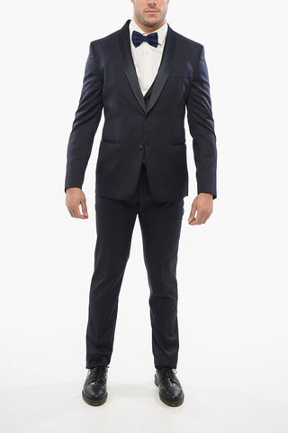CERIMONIA Three-Piece Suit RESET with Satin Details