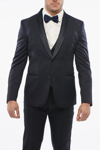 CERIMONIA Three-Piece Suit RESET with Satin Details
